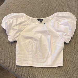 J Crew white 100% cotton top size 4